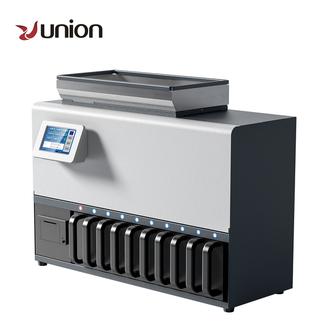 Introducing our high-speed 9+1 coin counter with 32 learning channels and a mixed currency multi-denomination coin sorting machine. This innovative coin processing solution is designed to streamline y