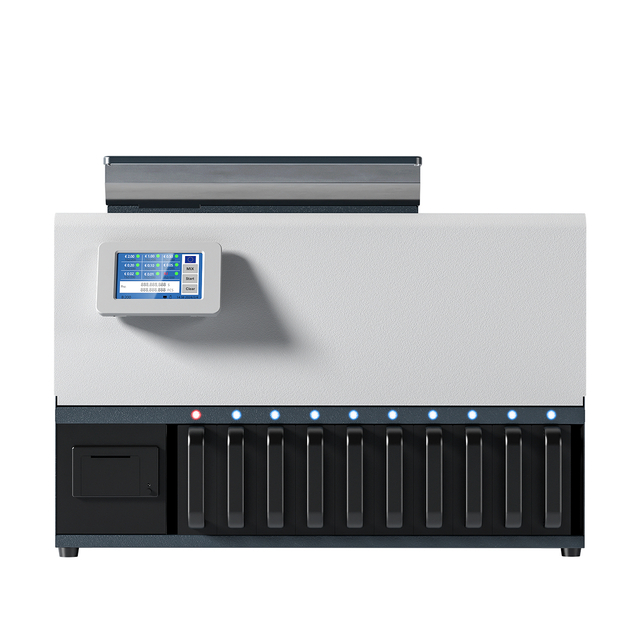 Introducing our high-speed 9+1 coin counter with 32 learning channels and a mixed currency multi-denomination coin sorting machine. This innovative coin processing solution is designed to streamline y